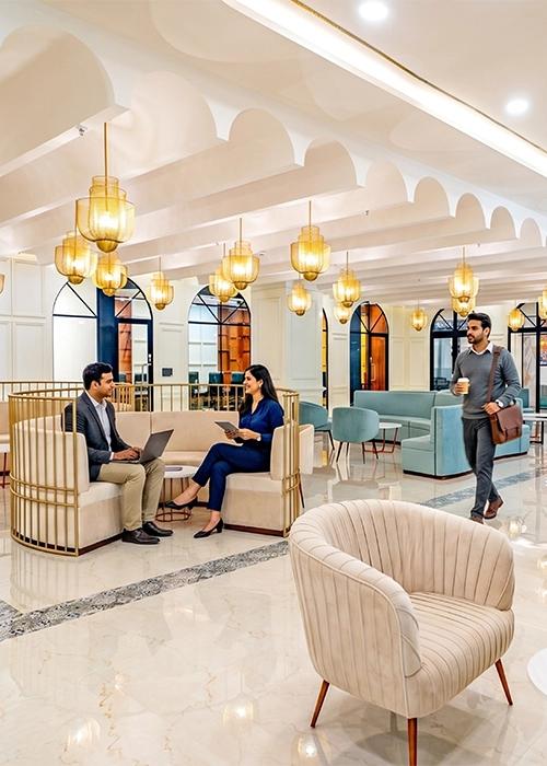 Smartworks Managed office lounge zone in Gurgaon.webp